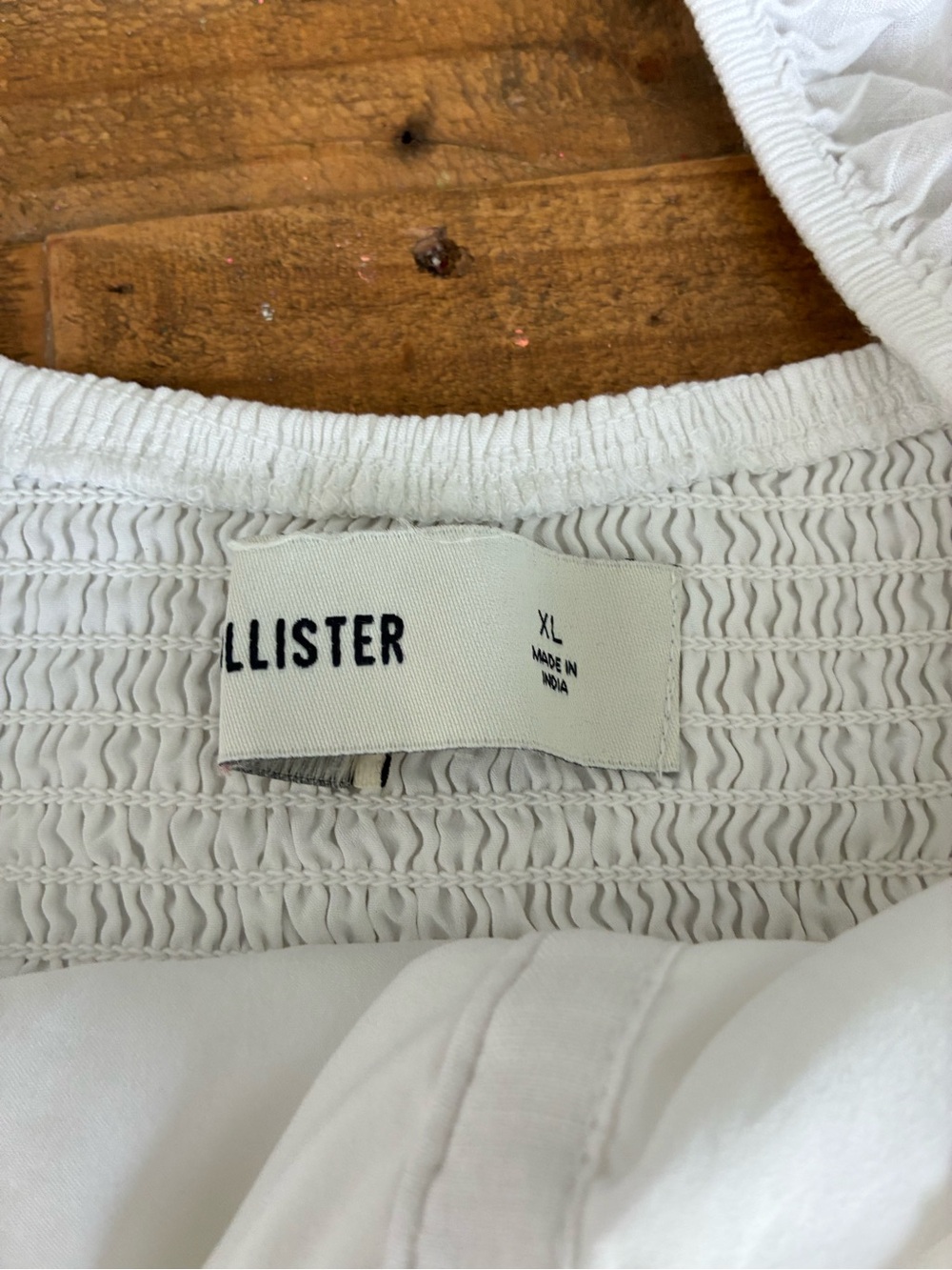Hollister White Peplum Button-Front Square Neck Top - Picture 7 of 8